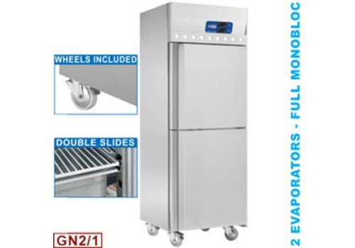  ProChef Réfrigérateur et congélateur INOX 2x 352 litres 