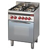 Gastro-M Fourneau 4 feux gaz sur four électrique à convection GN2/3 60/60CFGE/P