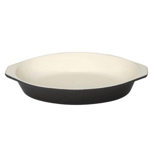  Vogue Plat à gratin ovale, noir 21 cm 