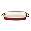 Vogue plat rectangulaire rouge