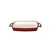 Vogue plat rectangulaire rouge