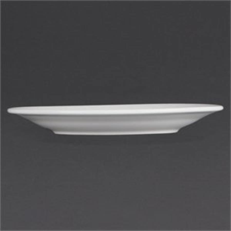 Assiettes plates rondes en porcelaine blanche 280 mm - lot de 6 - olympia -  - porcelaine - La Poste