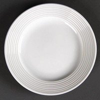 Assiette plate en porcelaine avec bord large 15 cm (pièces 12)