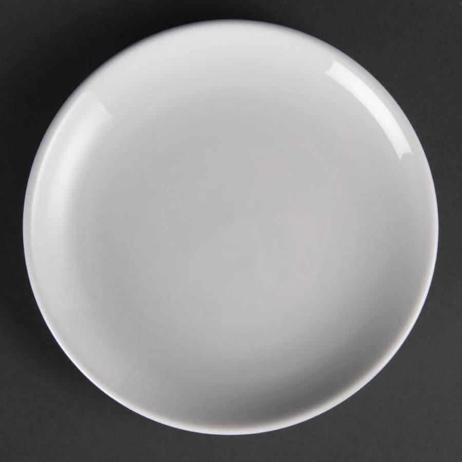 Assiette ronde en porcelaine blanche 20 cm (pièces 12)