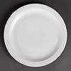 Olympia Assiette en porcelaine blanche bord étroit 28 cm (6 pièces)