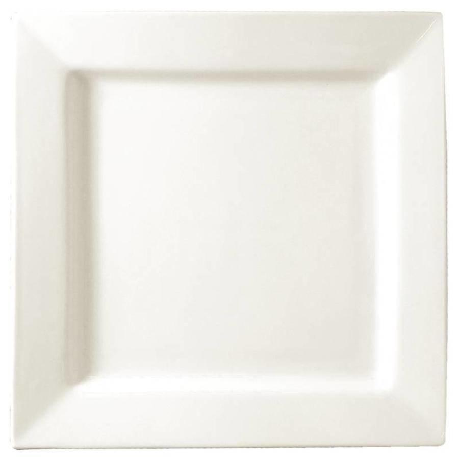 assiette carrée blanche 17 cm (6 pièces)