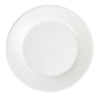 Assiettes traiteur blanc bord large 23 cm (12 pièces)