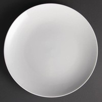 Assiettes en porcelaine blanche d'environ 31 cm (6 pièces)