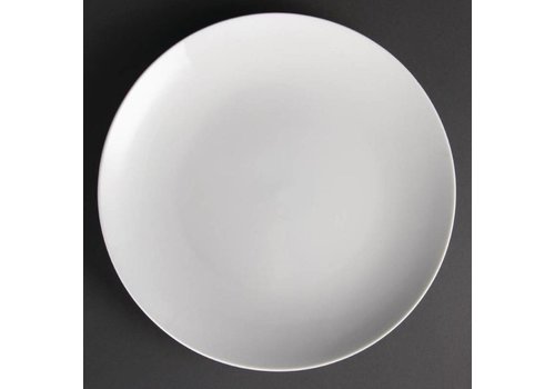  Olympia Assiettes en porcelaine blanche d'environ 31 cm (6 pièces) 