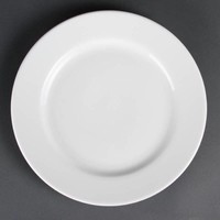Assiettes en porcelaine avec bord large 31 cm (pièces 6)