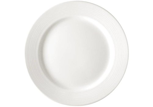  Olympia Assiette ronde en porcelaine blanche 25 cm (pièces 12) 