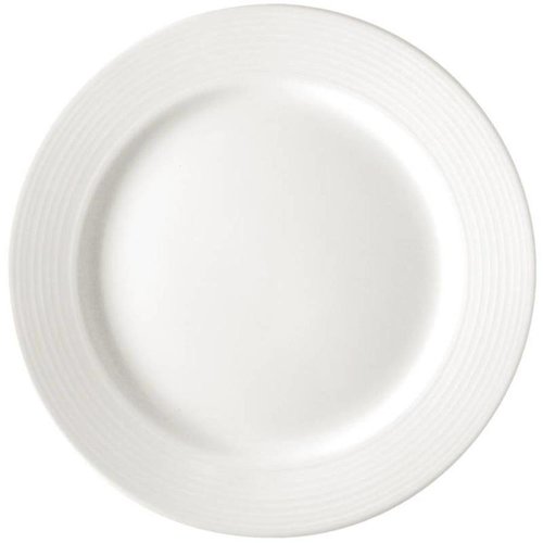  Olympia Assiette ronde en porcelaine blanche 25 cm (pièces 12) 