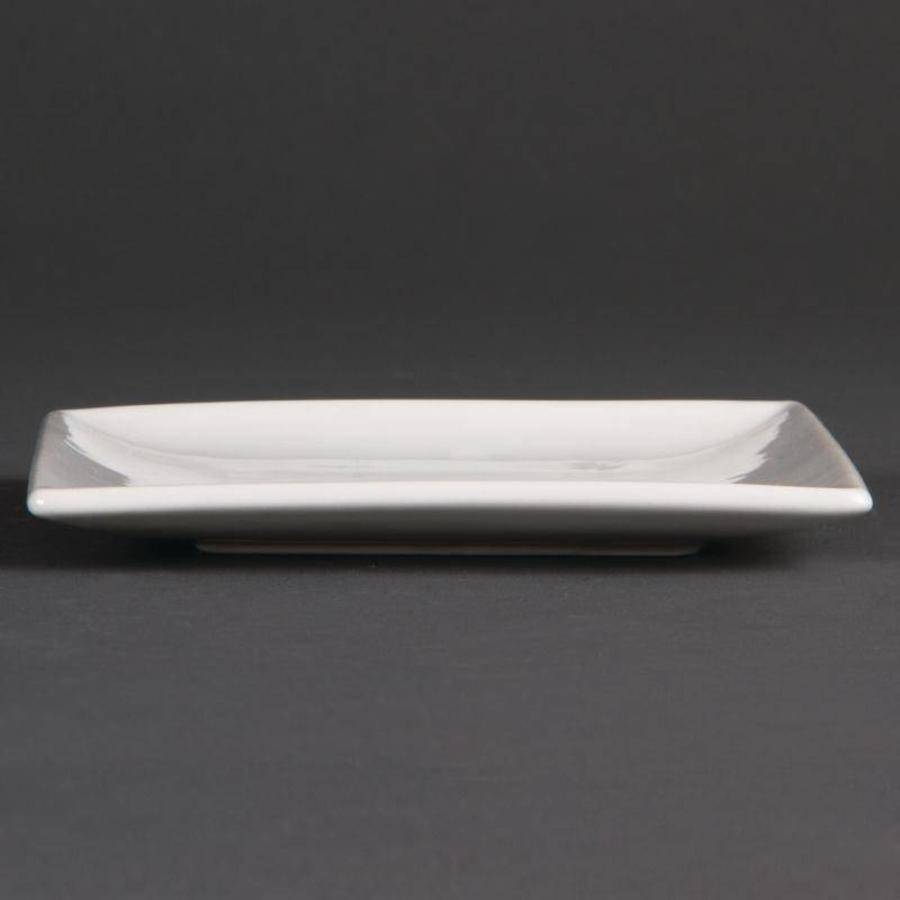 Assiettes en porcelaine carrées de luxe 29,5 cm (pièces 6)