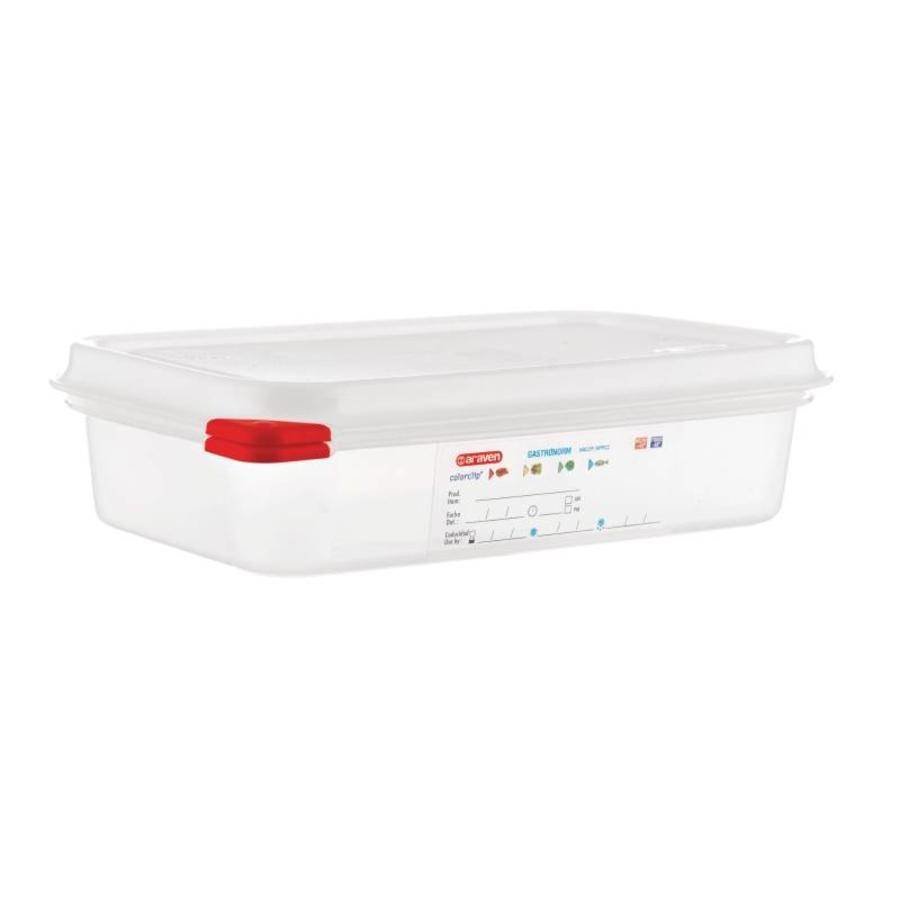 Boîtes alimentaires 1/4 GN avec couvercle | 1,8 litres