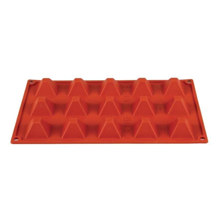 Plaque 15 pyramides en silicone Pavoni Formaflex