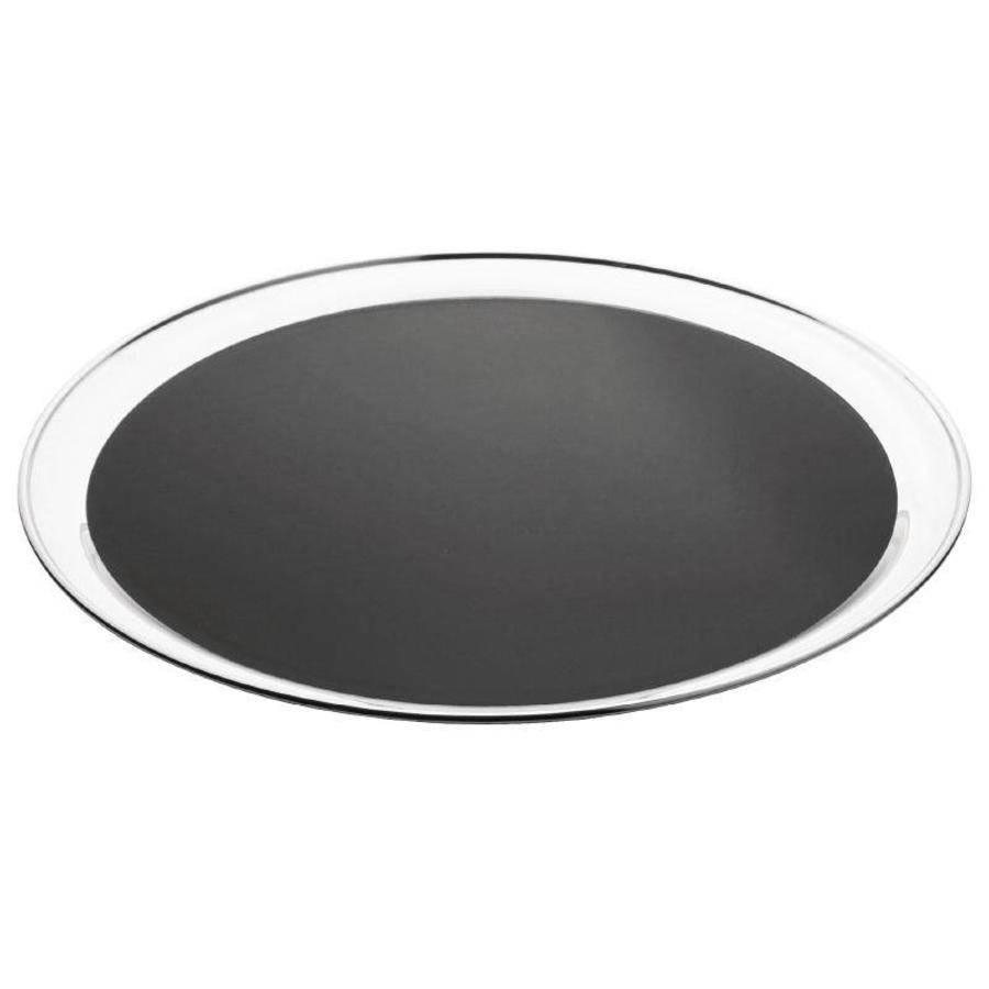 Plateau rond antidérapant | Acier inoxydable | 35,5 cm