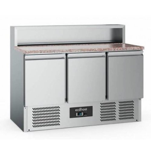  Ecofrost Etabli à pizza 3 portes en acier inox 1365x700x1075 mm | 402L 