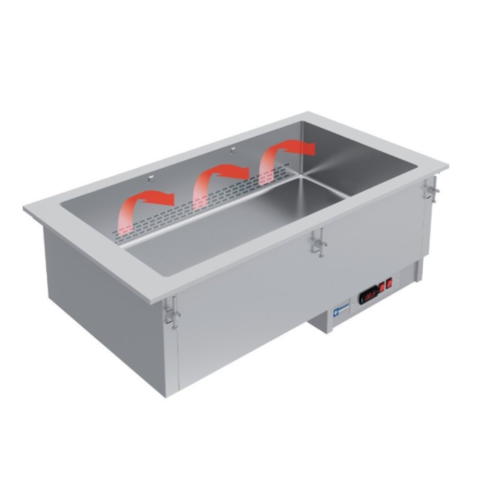  ProChef Elément Intégré | Bain-Marie | 3 GN 1/1 | à Sec | Ventilé 