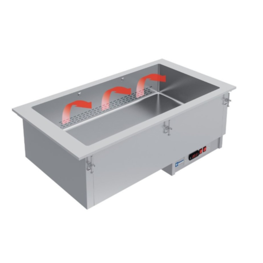 Elément Intégré | Bain-Marie | 3 GN 1/1 | à Sec | Ventilé