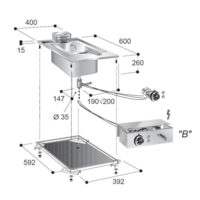 Friteuse electrique  | Robinet de Vidange | 10 Litres | 5,5 kW