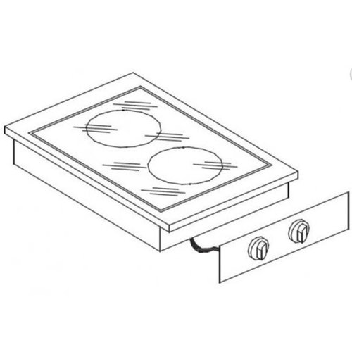  Combisteel Plaque de cuisson Electrique encastrable 2 Plaques 40x60cm 8,2 kW 