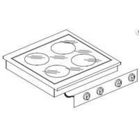 Plaque de cuisson Electrique encastrable 4 Plaques 60x60cm 8,2 kW