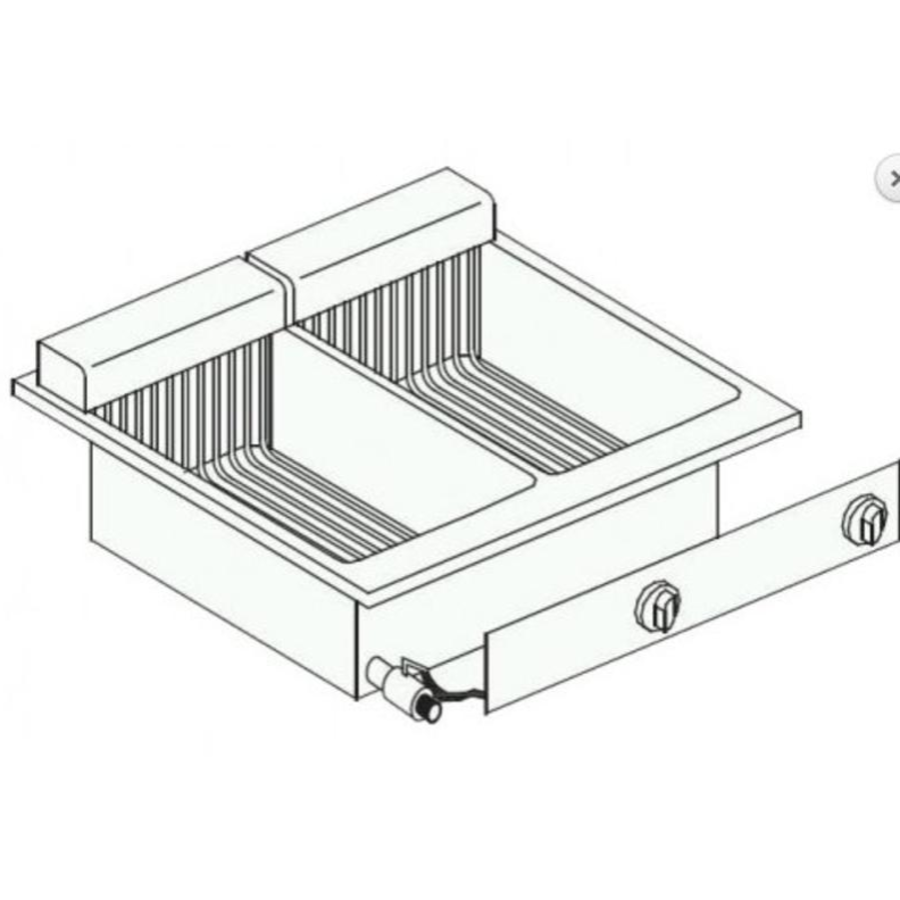 Friteuse Electrique | Robinet de Vidange | 2x 10 Litres | 11 kW |