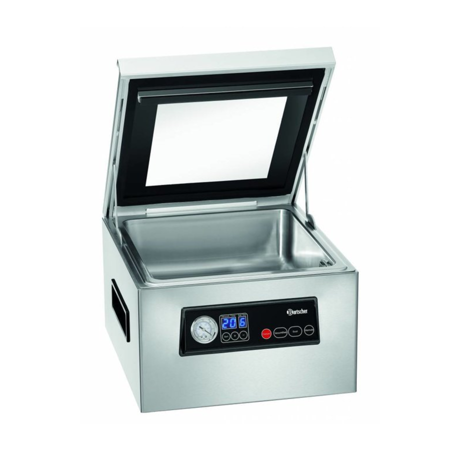 Machine Sous-Vide | 300mm | 60L /min | 2 Cordons de Soudure | 0,35 kW | 375x440x(H)271mm