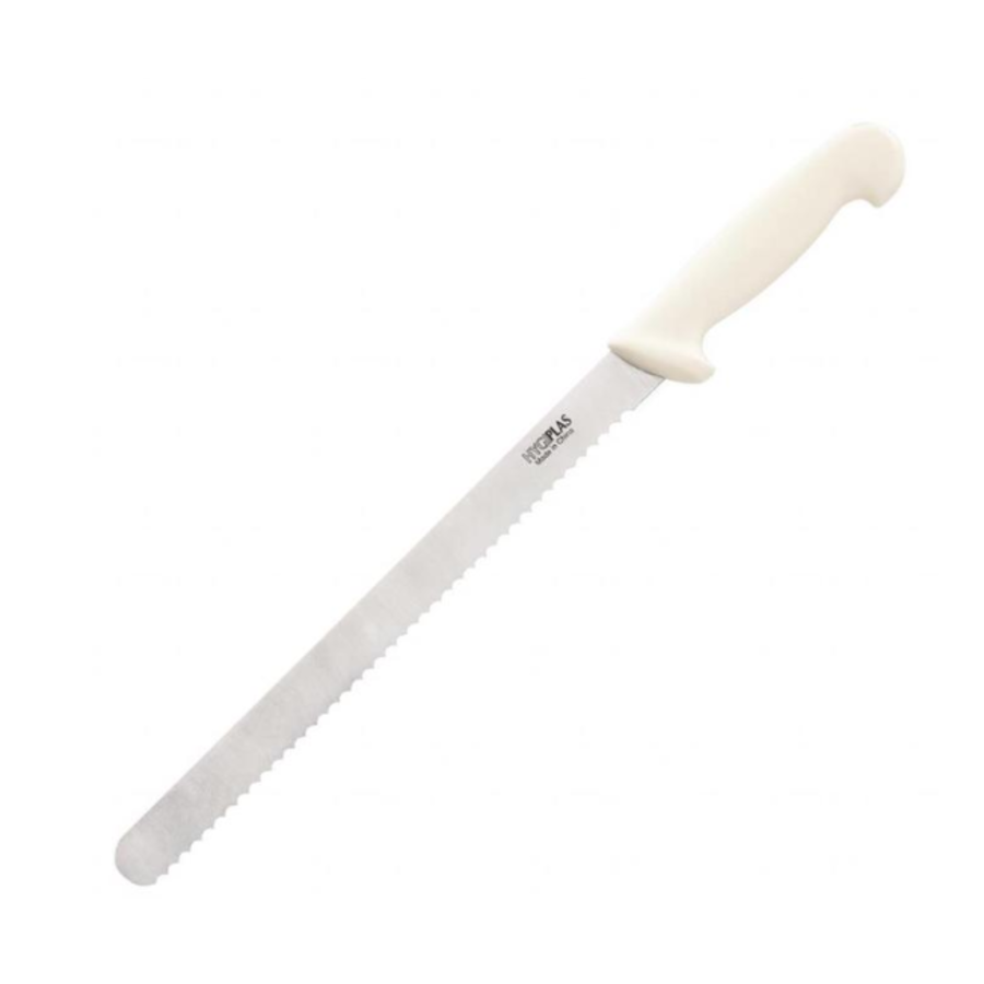 Couteau à trancher denté |  Inox | Blanc | 30,5 cm