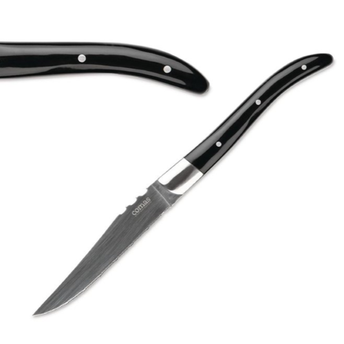  ProChef Couteaux à Steak | ACR | Noir | 22,5cm | Lot de 6 Pièces 
