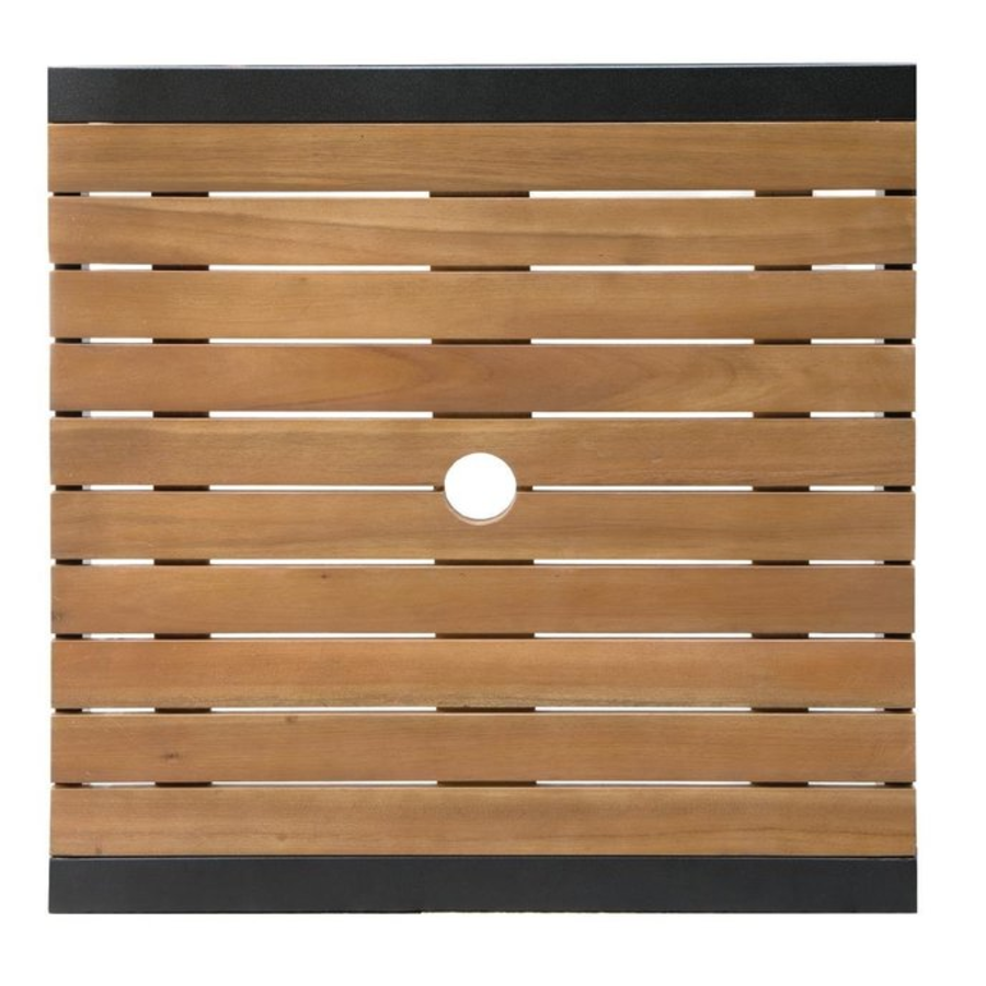 Mange-Debout Carré | Acier et Acacia | 60x60x(H)100cm