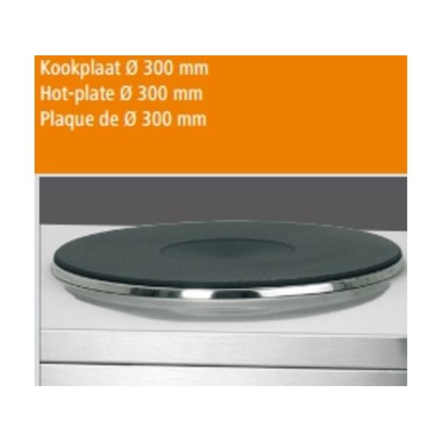 Réchaud Sur Pieds électrique - Inox - Plaque De Ø300mm - 500x500x520(h)mm