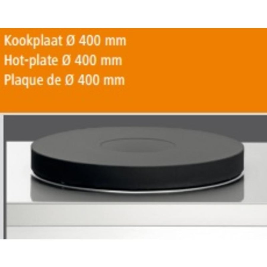 Réchaud Sur Pieds Électrique - Inox - Plaque De Ø400mm - 5kW - 570x590x515(h)mm