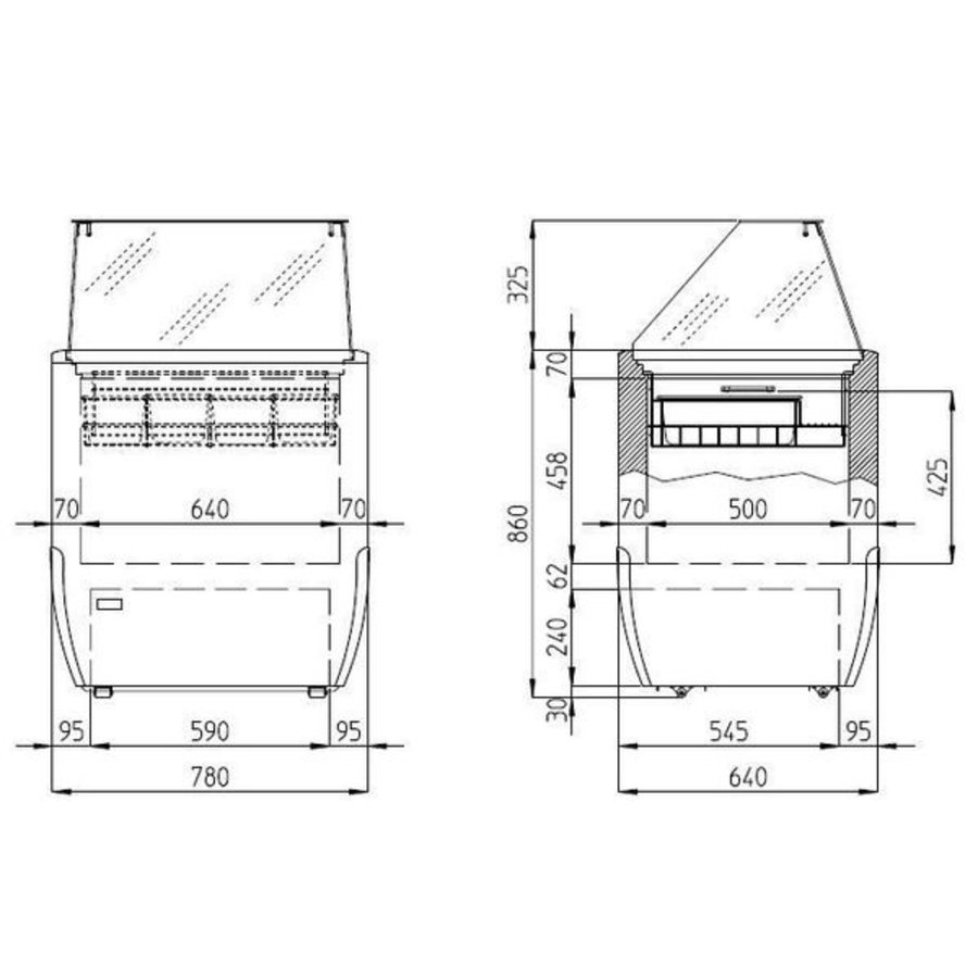 Vitrine à Crèmes Glacées | BRIO 180 ICE 4 SK | 4x 5 Litres | 78x64x(H)1181cm