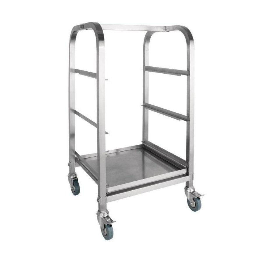 Chariot pour Casiers à verres  Inox  3 niveaux 83x 35 x 35 cm