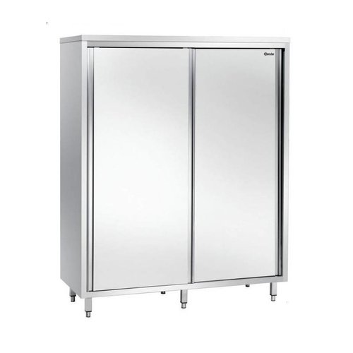  Bartscher Armoire Haute Inox + 2 Portes Coulissantes - 1400x600x2000(h)mm 