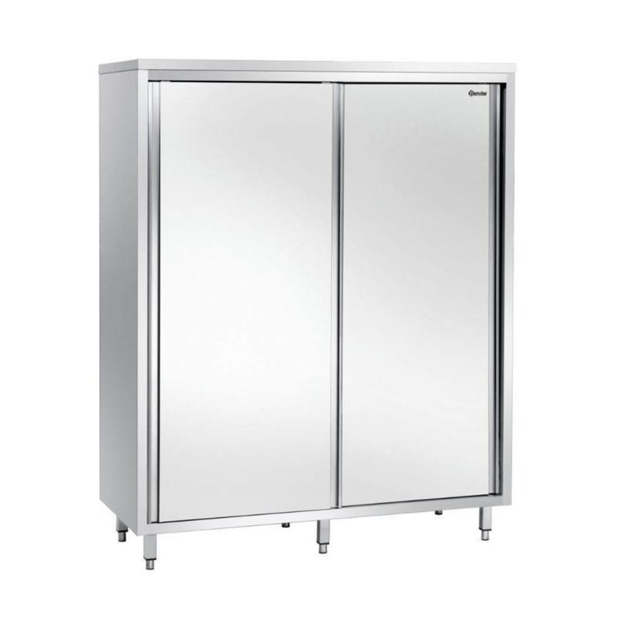 Armoire Haute Inox + 2 Portes Coulissantes - 1600x700x2000(h)mm