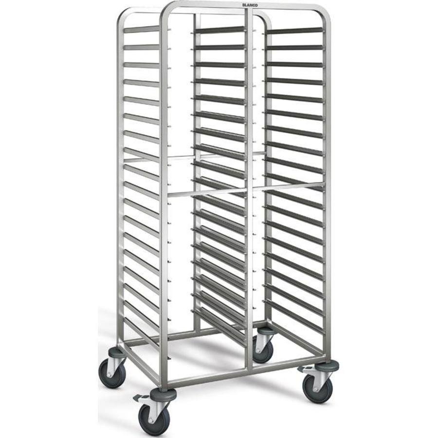 Chariot pour casiers en inox | 18x2 Niveaux | 82x61,3x164,5 cm