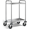 B.PRO Chariot de service en inox | 2 plateaux | 70x50x95 cm