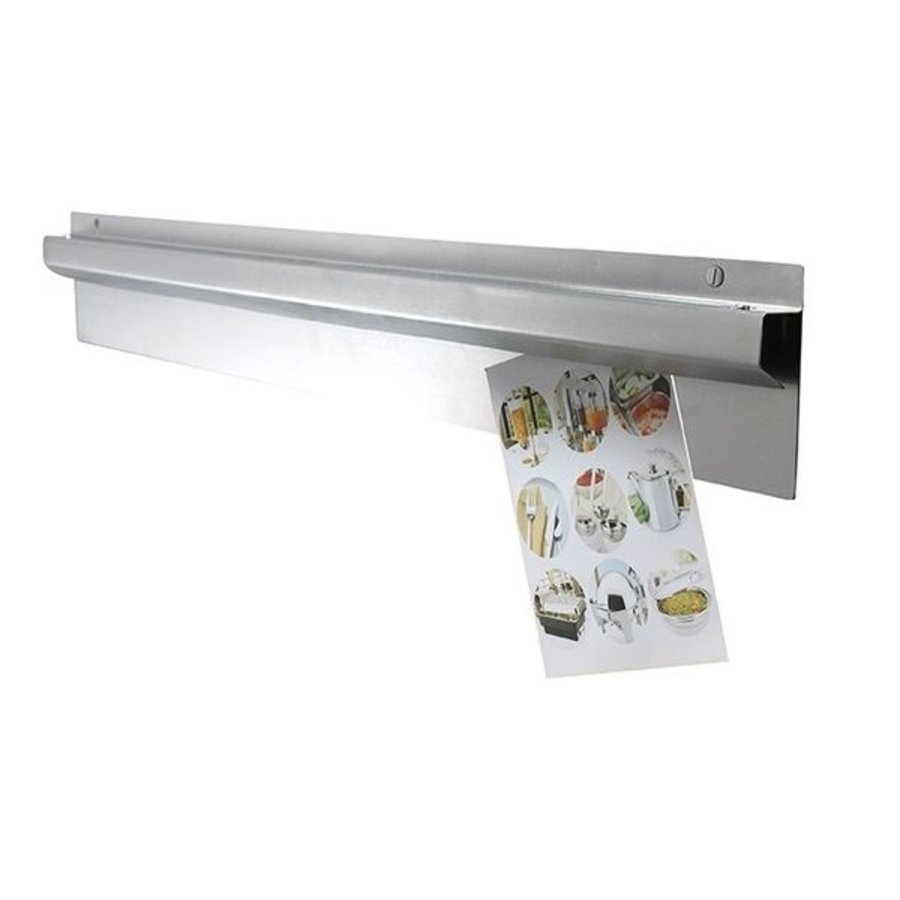 Porte-Fiches Aluminium Satiné - 600mm