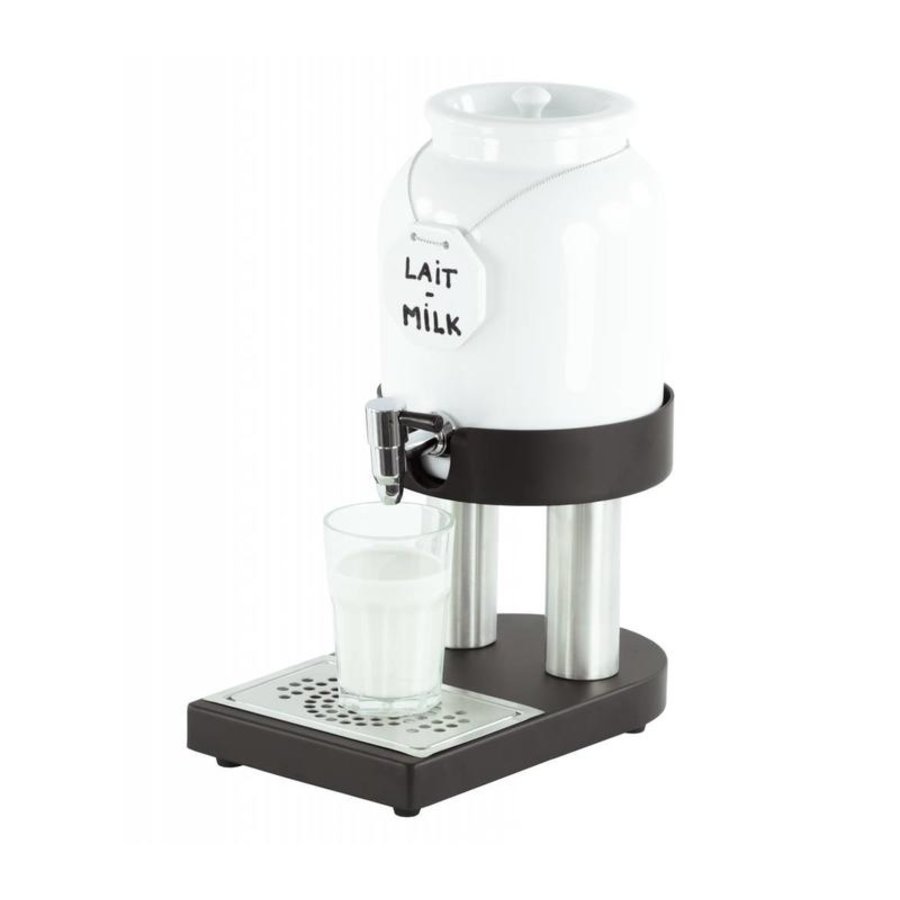 Distributeur de Lait Froid | Pot en Porcelaine | 4 Litres | 190x320x420(h)mm