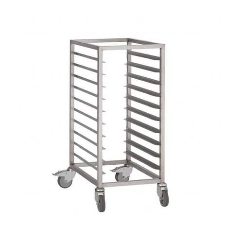  ProChef Chariot pour casiers en Inox |10 Niveaux / 25 x 25 cm 