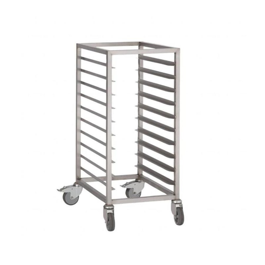 Chariot pour casiers en Inox |10 Niveaux / 25 x 25 cm