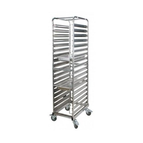  ProChef Chariot pour casiers en INOX | 18 niveaux /  L 520 x P 660 x H 1735 mm 