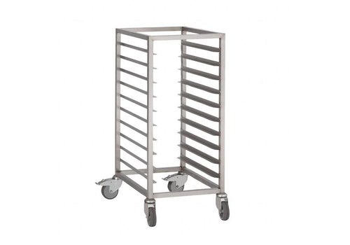  ProChef Chariot pour casiers en  Inox | 60X40 cm | 10 Niveaux 