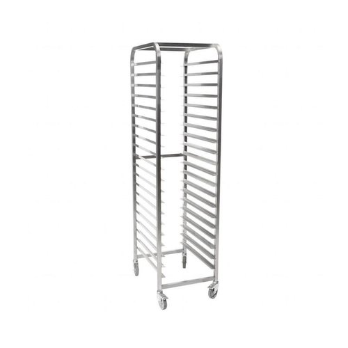  ProChef Chariot pour casiers en Inox | 60X40 cm | 18 Niveaux 