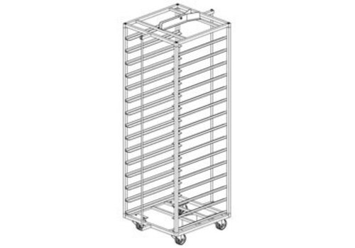  ProChef Chariot pour casiers en Inox | 16 Niveaux 