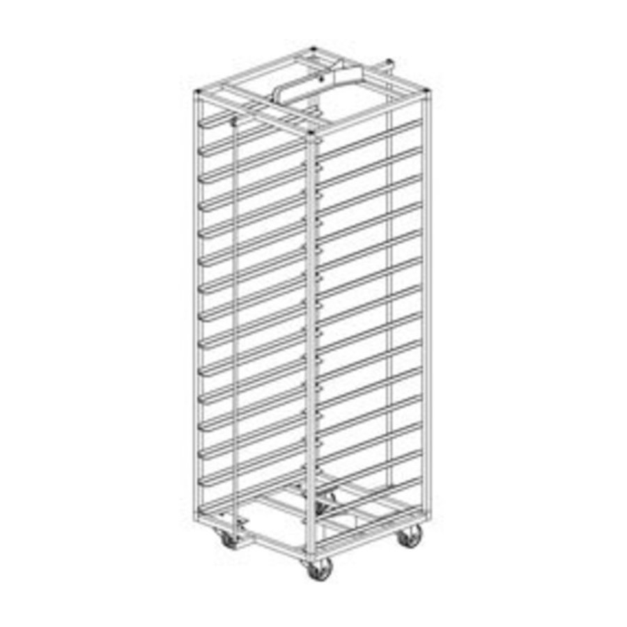 Chariot pour casiers en Inox | 16 Niveaux