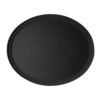 Cambro  Plateau ovale fibre de verre antidérapant noir | 60 cm