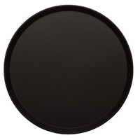 Plateau rond fibre de verre antidérapant noir | 35,5 cm